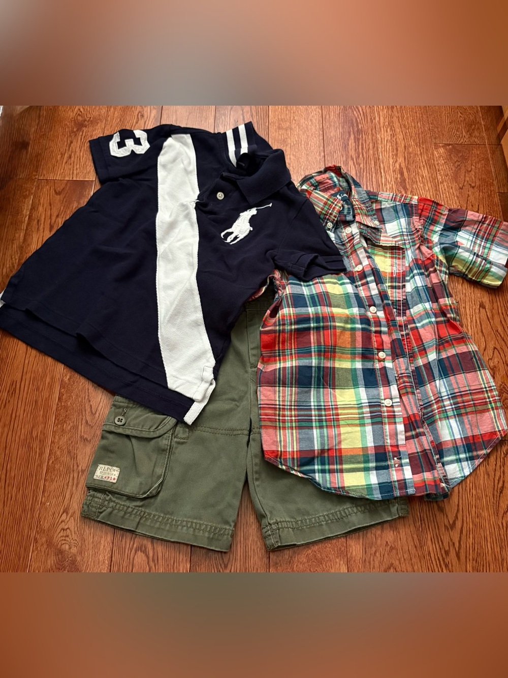 Ralph Lauren Navy Polo Shirts and Shorts Set